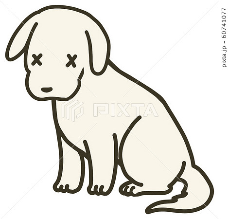 子犬のイラスト_弱り顔 60741077