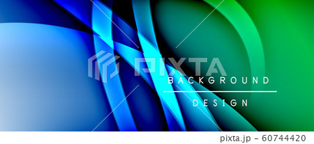 Dynamic trendy fluid color gradient abstract background with flowing wave lines. Vector Illustration Dynamic trendy fluid color gradient abstract background with flowing wave lines. Vector Illustration 60744420