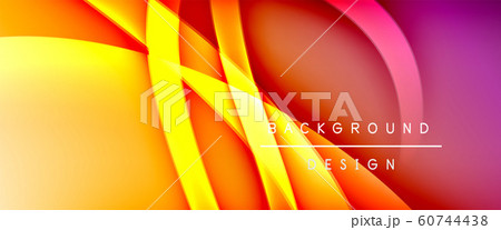 Dynamic trendy fluid color gradient abstract background with flowing wave lines. Vector Illustration 60744438