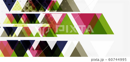 Vector triangle geometric abstract composition background. Retro vector illustration. Ornament illustration 60744995