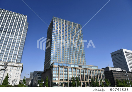 日本の東京都市景観 「馬場先門」前のオフイスビルなどを望む 日本の東京都市景観 「馬場先門」前のオフイスビルなどを望む 60745383