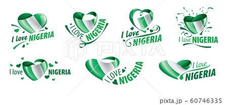 The national flag of the Nigeria and the inscription I love Nigeria Vector illustration The national flag of the Nigeria and the inscription I love Nigeria Vector illustration 60746335