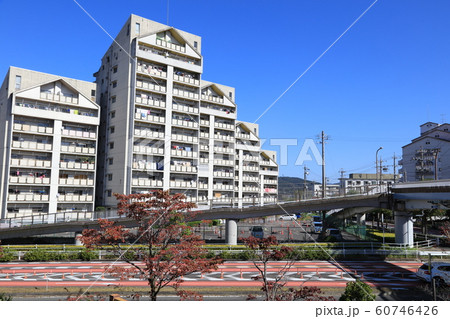 マンション　マンション風景　ニュータウン　タウン　住宅風景 60746426