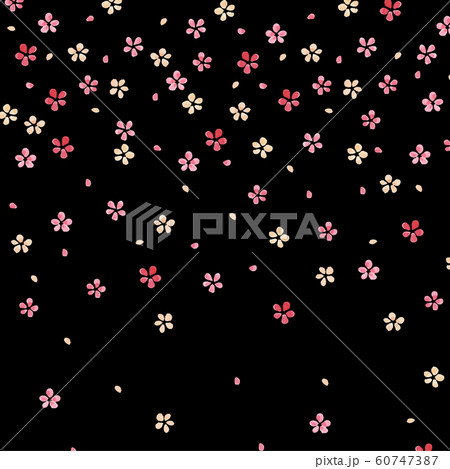 手描き水彩　小花のグラデーション背景(パターンスウォッチ登録済) 60747387