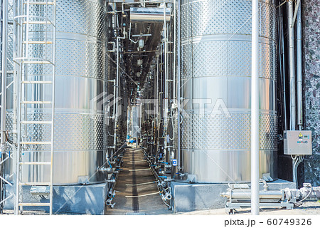 vine tanks in industry factory 60749326