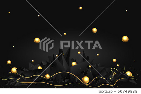 Low poly elegant triangles  background with golden 60749838