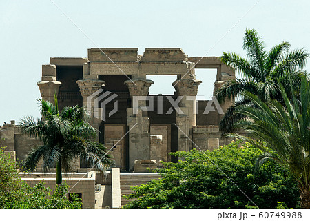Ruins and Hieroglyphs in the famous Temple of Kom Ombo in Egypt on nile river bank Ruins and Hieroglyphs in the famous Temple of Kom Ombo in Egypt on nile river bank 60749988