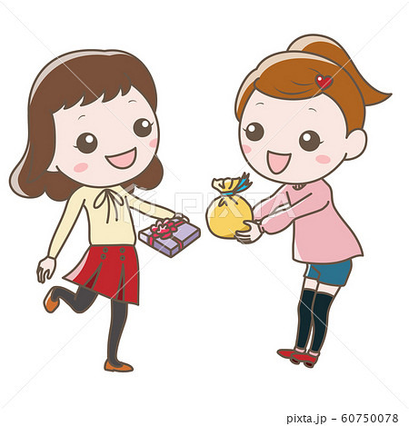 友チョコのイラスト素材