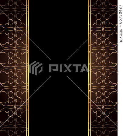 Elegant wallpaper with golden fine decoration 60750437