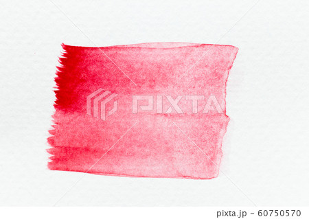 Red color watercolor handdrawing as line brush Red color watercolor handdrawing as line brush 60750570