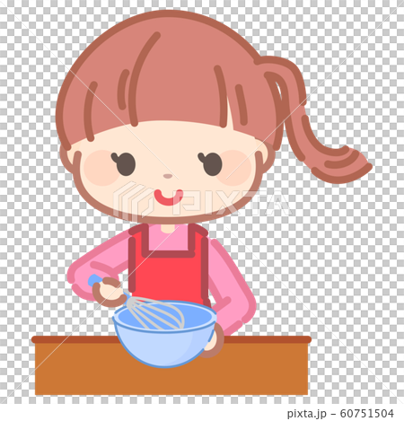 料理をする女の子 60751504