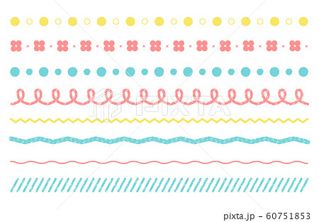 Ruled Line Set Handwritten Style Stock Illustration