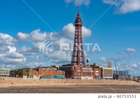 View of Blackpool Tower along the seafront 60753551