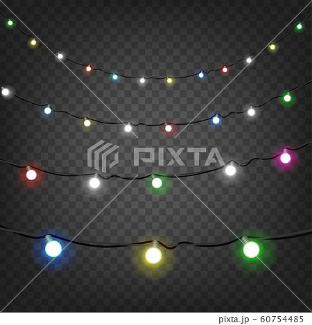 Bright Christmas lights vector clipart isolated on 60754485