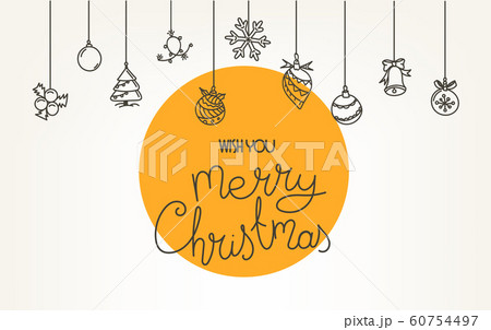 Doodling style Christmas vector greeting card Doodling style Christmas vector greeting card 60754497