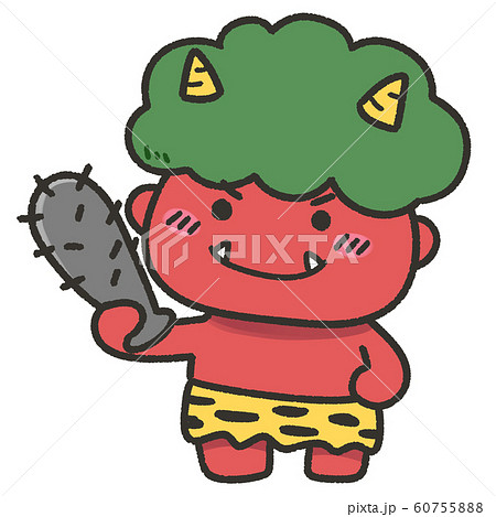 Simple And Cute Red Demon Stock Illustration