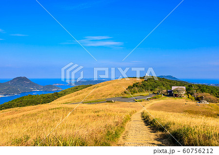 川内峠の秋景色・草紅葉　【長崎県平戸市】 60756212