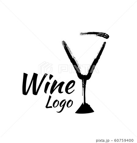 Vector illustration a wine logo symbol black color 60759400