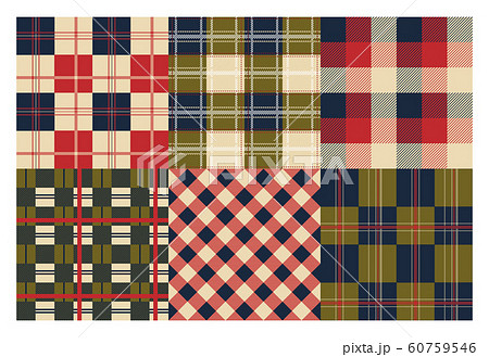 Tartan plaid. Ornamental Scottish cage seamless texture, flannel cloth backdrop set. Vector abstract geometric collection Tartan plaid. Ornamental Scottish cage seamless texture, flannel cloth backdrop set. Vector abstract geometric collection 60759546