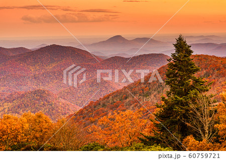 Brasstown Bald, Georgia, USA view of Blue Ridge 60759721