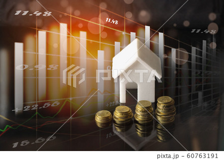Stock market or forex trading graph and Stock market or forex trading graph and 60763191