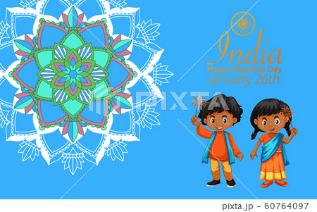 Public holiday poster design with happy kids Public holiday poster design with happy kids 60764097