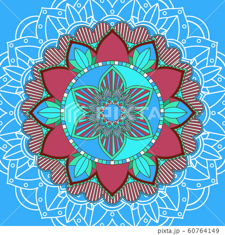 Mandala patterns on blue background Mandala patterns on blue background 60764149