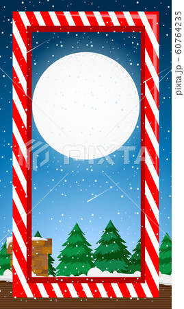 Frame template with fullmoon in winter Frame template with fullmoon in winter 60764235