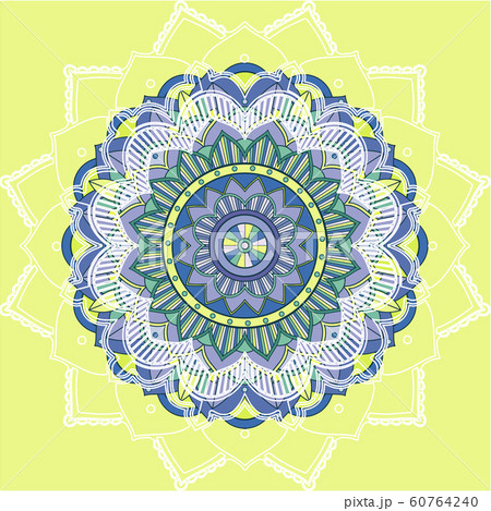 Mandala patterns on yellow background Mandala patterns on yellow background 60764240