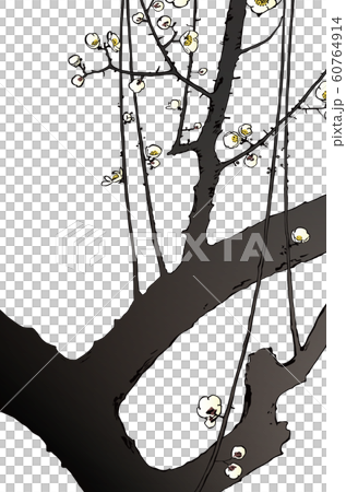 名所江戸百景 亀戸梅屋舗のイラスト素材