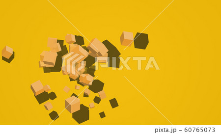 CGキューブ　吹き出す多数の立方体の動画 60765073