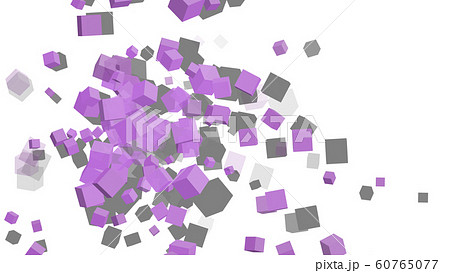 Cgキューブ 吹き出す多数の立方体の動画のイラスト素材