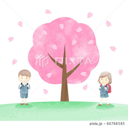 桜の木とこども 60766585