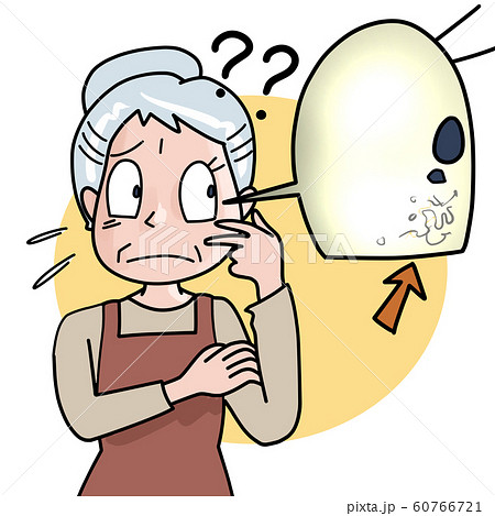 老化-飛蚊症のお婆さん 60766721