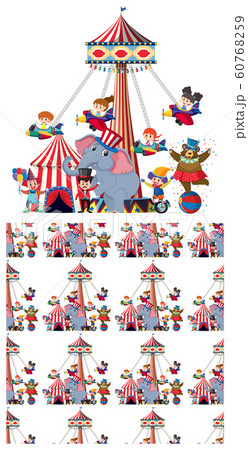 Seamless background design with circus rides and Seamless background design with circus rides and 60768259