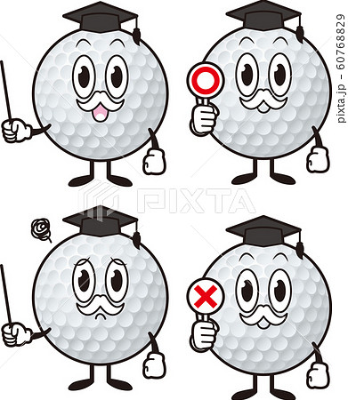 ゴルフ博士 のイラスト素材 6076