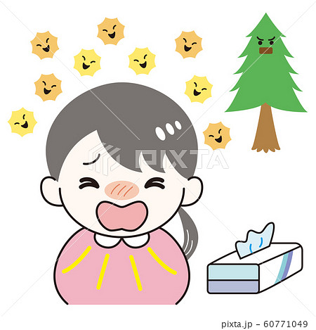 花粉症に苦しむ女性 60771049