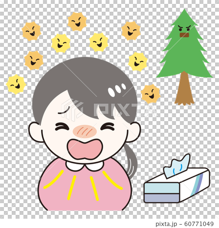 花粉症に苦しむ女性 60771049