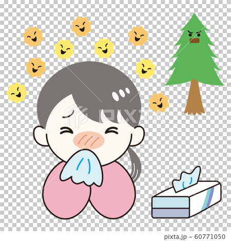 Woman person hay fever symptoms runny nose 60771050