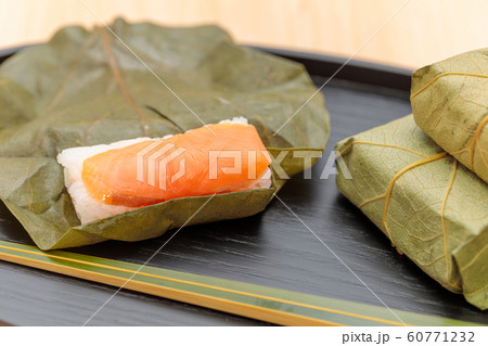 郷土食 柿の葉すし 奈良 和歌山の郷土料理の写真素材
