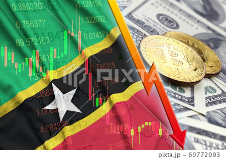 Saint Kitts and Nevis flag and cryptocurrency Saint Kitts and Nevis flag and cryptocurrency 60772093