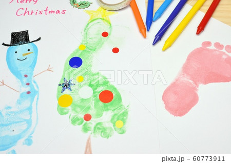 足形クリスマスアート 足形クリスマスアート 60773911