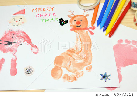 足形クリスマスアート 足形クリスマスアート 60773912