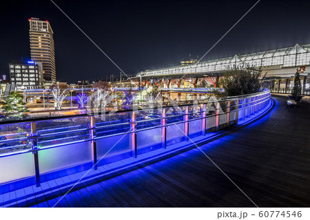 岐阜県 岐阜市都市景観 JR岐阜駅夜景 岐阜県 岐阜市都市景観 JR岐阜駅夜景 60774546