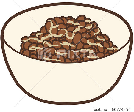 白い容器に入った納豆のイラスト 白い容器に入った納豆のイラスト 60774556