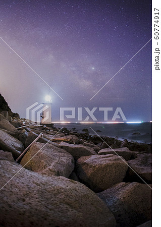 milky way with cape irago lighthouse milky way with cape irago lighthouse 60774917