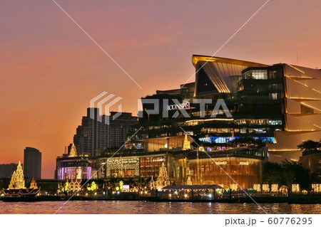 Evening View of ICONSIAM in Bangkok, Thailand Evening View of ICONSIAM in Bangkok, Thailand 60776295