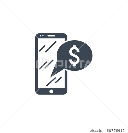 Bank Message related vector glyph icon 60776912