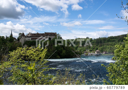 Laufen Castle at the Rhine Falls of Schaffhausen, 60779789