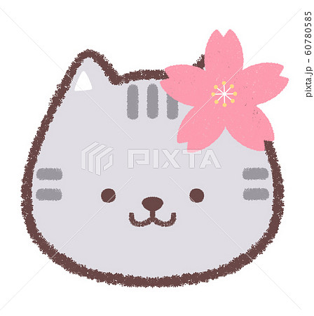 アイコン桜ネコのイラスト素材